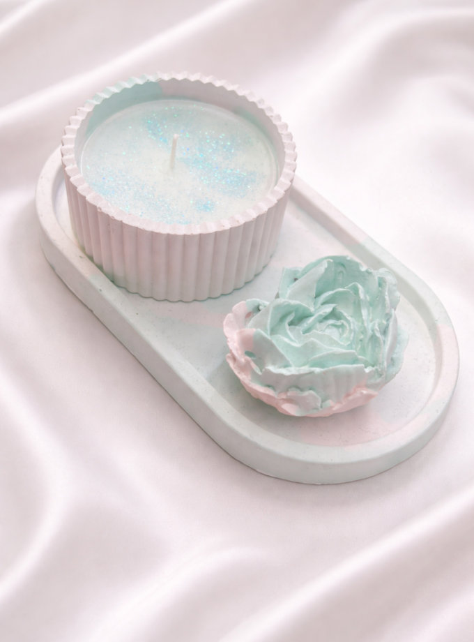 Mint Yeşili Dekoratif Mum Seti